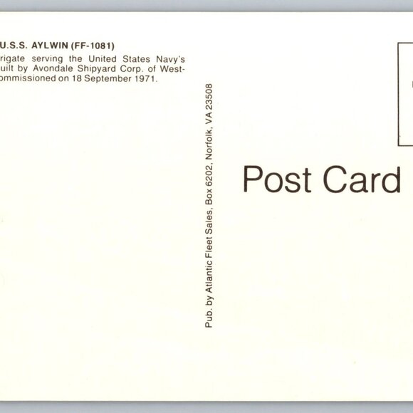 Postcard  Unposted  Warships [Frigates] Lot of 8 Historic Collection #1168 - Picture 12 of 16